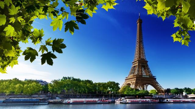 Eiffel tower river paris view free wallpaper for desktop - medium preview image