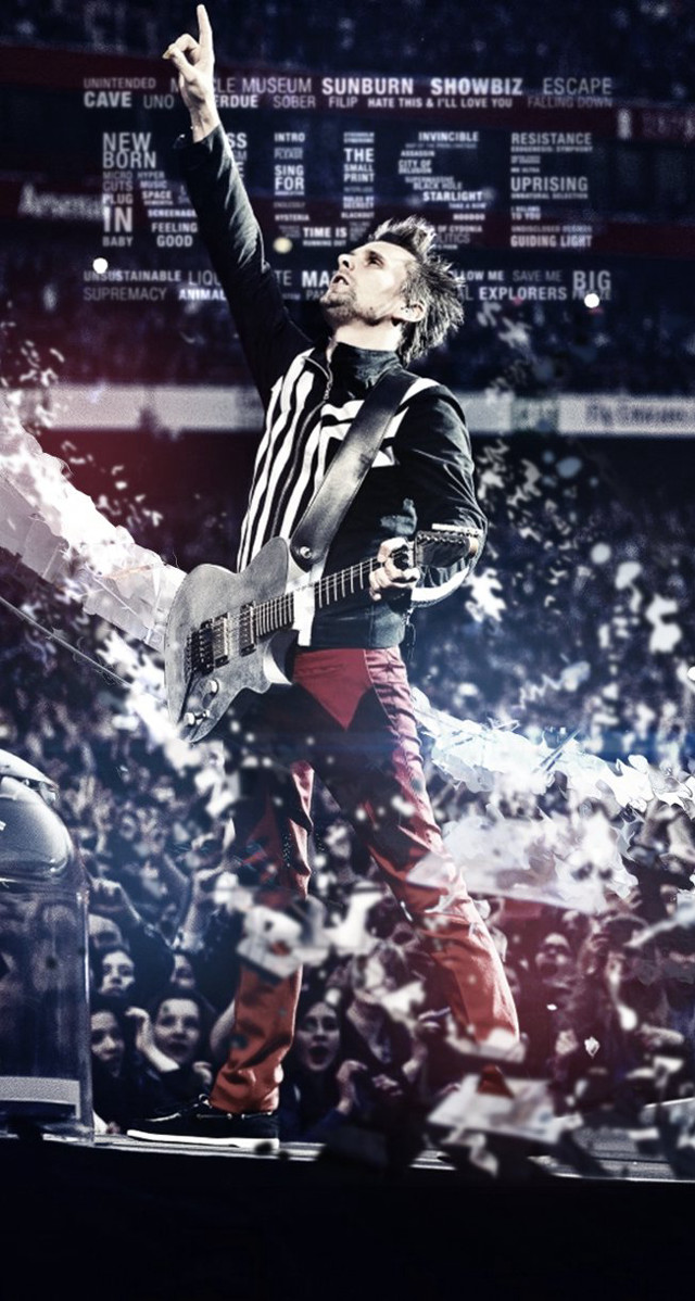 Man guitar stage crowd poster free wallpaper for mobile - medium preview image