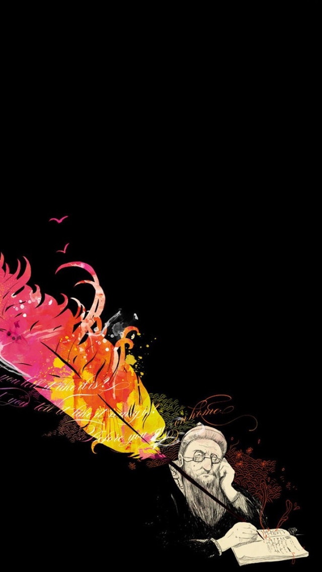 Man feather writing book pen free wallpaper for mobile - medium preview image