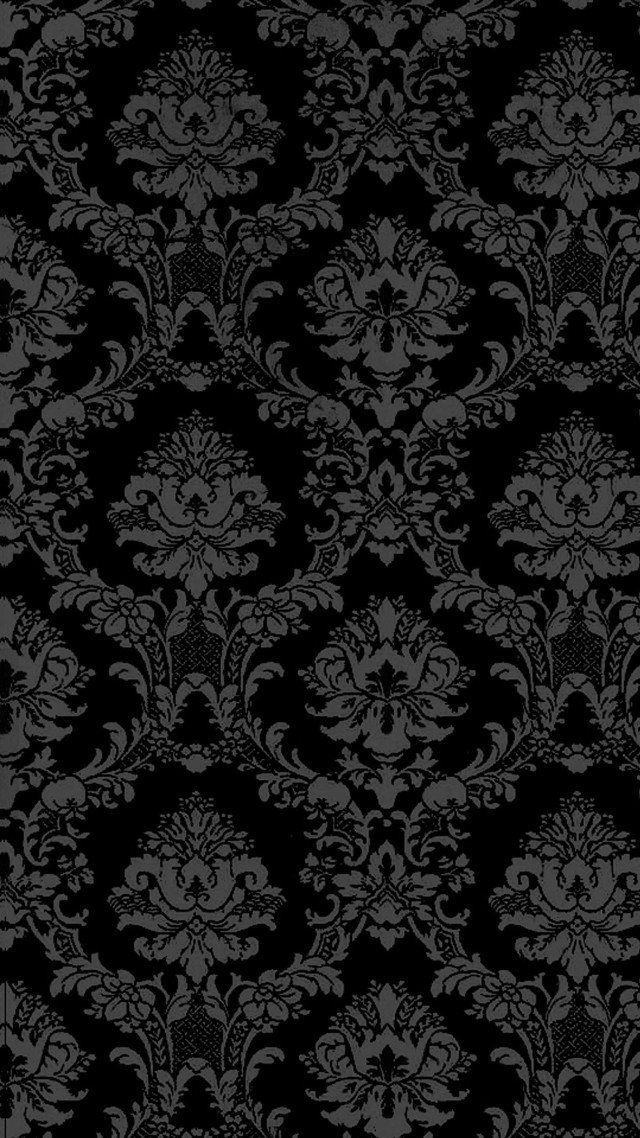 Black white floral wallpaper design #5 free wallpaper for mobile - medium preview image