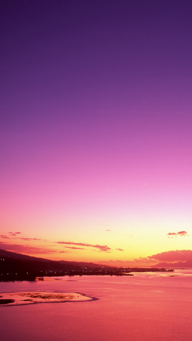 Plane purple sky sunset water free wallpaper for mobile - medium preview image