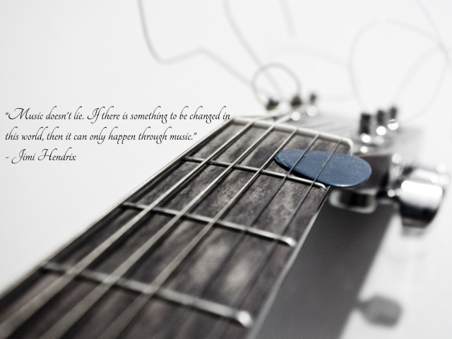 Guitar neck quote music blue free wallpaper for desktop - medium preview image