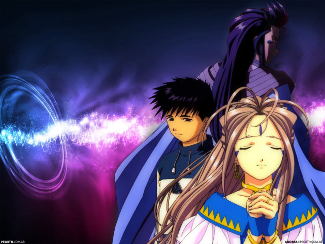 Anime couple purple background stars free wallpaper for desktop - medium preview image