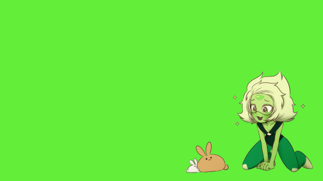 Cartoon character bunny green background free wallpaper for desktop - medium preview image