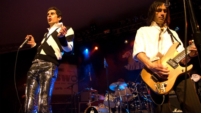 Two men playing guitars on #4 free wallpaper for desktop - medium preview image