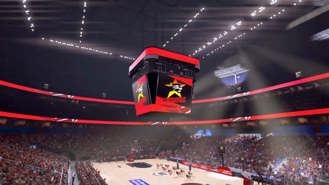 Basketball game arena crowd hoop free wallpaper for desktop - medium preview image