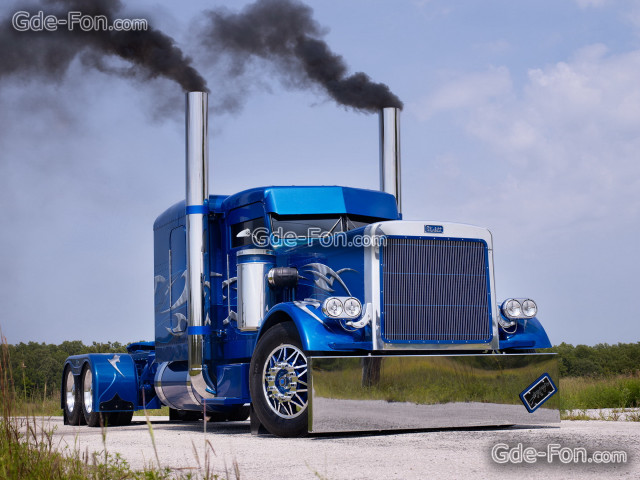 Blue truck black smoke blue free wallpaper for desktop - medium preview image