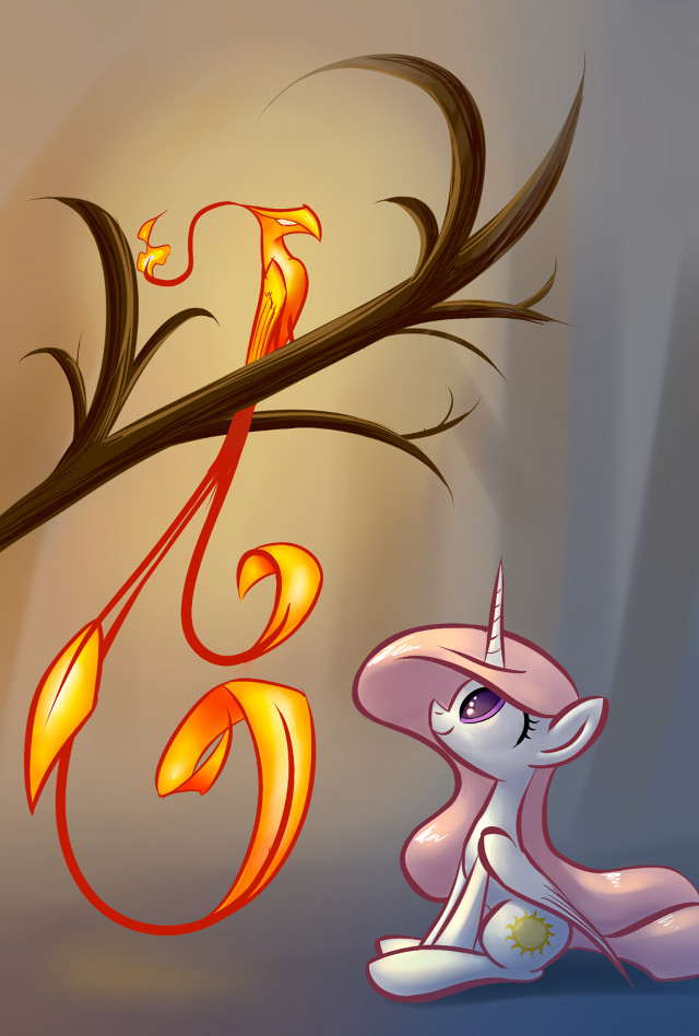 Cartoon little pony tree branch free wallpaper for mobile - medium preview image