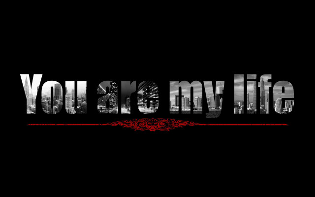 You are my life red free wallpaper for desktop - medium preview image