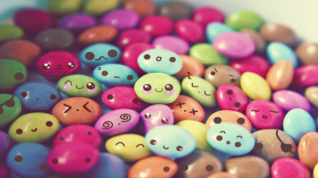 Colorful rocks with faces drawn #2 free wallpaper for desktop - medium preview image