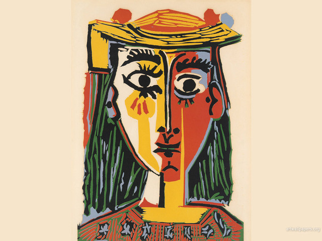 Woman hat yellow background red free wallpaper for desktop - medium preview image