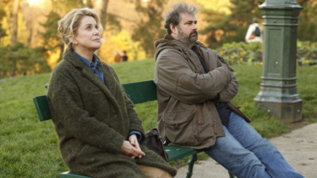 Man woman bench park impressionist free wallpaper for desktop - medium preview image