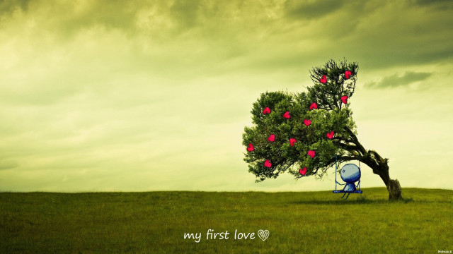 Tree heart decoration chair field free wallpaper for desktop - medium preview image
