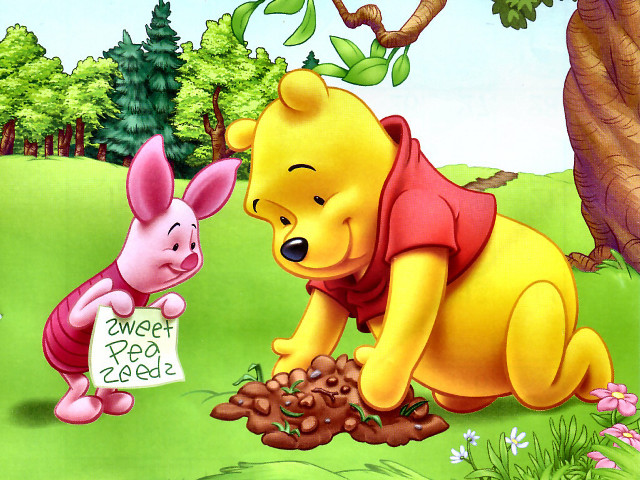 Pooh piglet ecological cute funny free wallpaper for desktop - medium preview image