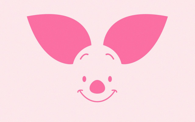 Pink mouse smiling face ears free wallpaper for desktop - medium preview image