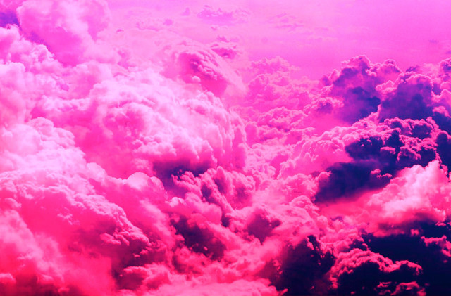 Pink sky clouds plane background free wallpaper for desktop - medium preview image