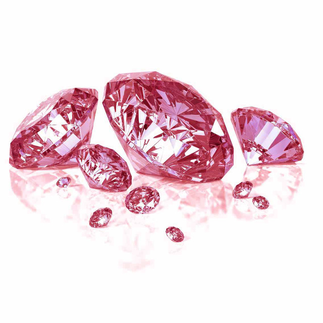 Pink diamonds white surface reflections free wallpaper for tablet - medium preview image