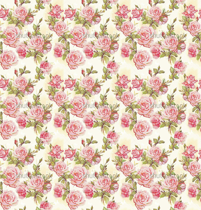 Pink rose pattern white background free wallpaper for tablet - medium preview image