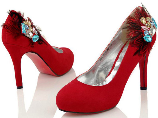 Red high heels flower on free wallpaper for desktop - medium preview image