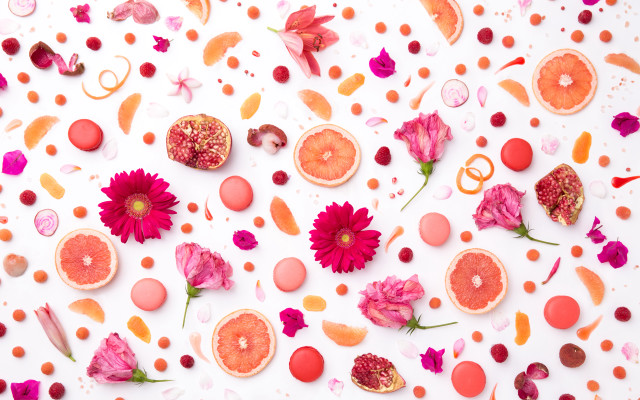 White surface summer vibrancy pink free wallpaper for desktop - medium preview image
