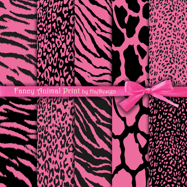 Pink black animal print ribbon free wallpaper for tablet - medium preview image