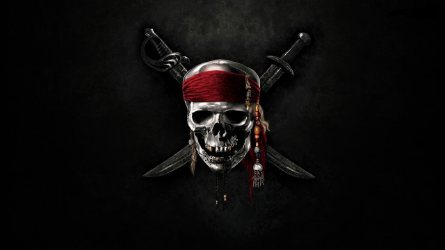 Skull pirate hat swords bandanna free wallpaper for desktop - medium preview image