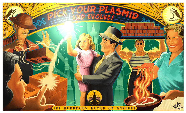 Man girl food box painting free wallpaper for desktop - medium preview image