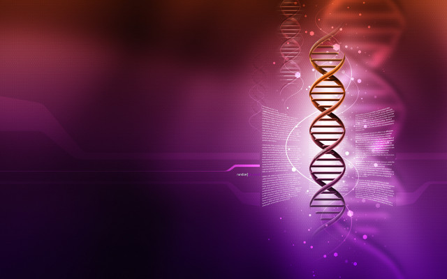 Purple background double strand dna free wallpaper for desktop - medium preview image