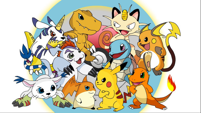 Pokemon circle cartoon group gathering free wallpaper for desktop - medium preview image