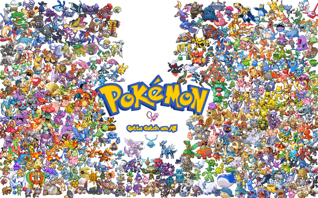 Pokemon group characters together image free wallpaper for desktop - medium preview image