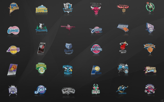Sports logos collection black background free wallpaper for desktop - medium preview image