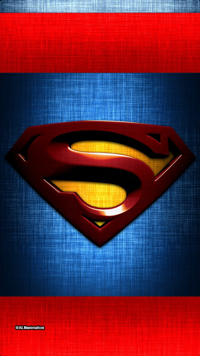 Superman logo red blue background free wallpaper for mobile - medium preview image