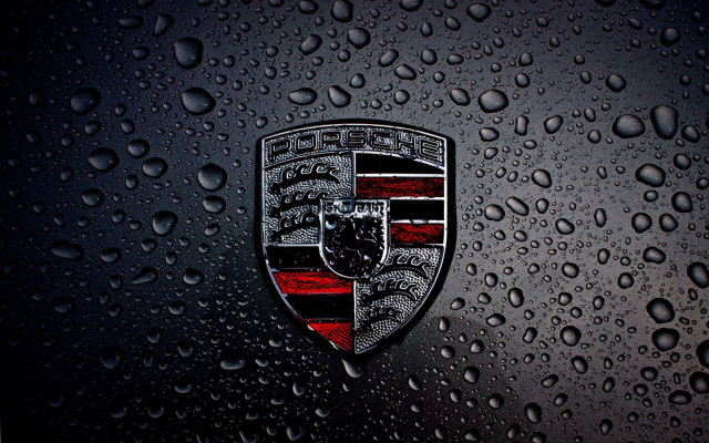 Car emblem wet surface black free wallpaper for desktop - medium preview image