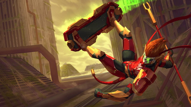 Cartoon character city green light free wallpaper for desktop - medium preview image