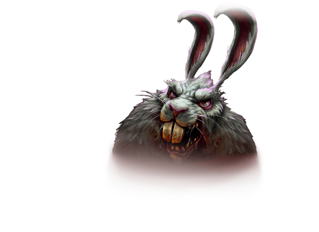 Rabbit bloody face bloody mouth free wallpaper for desktop - medium preview image