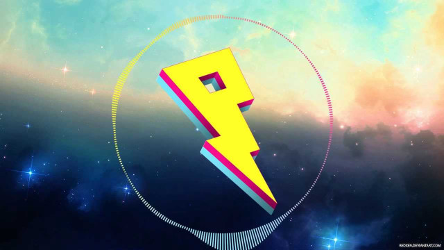 Lightning bolt stars background blue free wallpaper for desktop - medium preview image