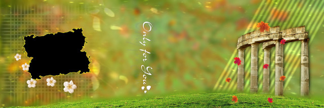 Green field wooden structure flowers free wallpaper for desktop - medium preview image