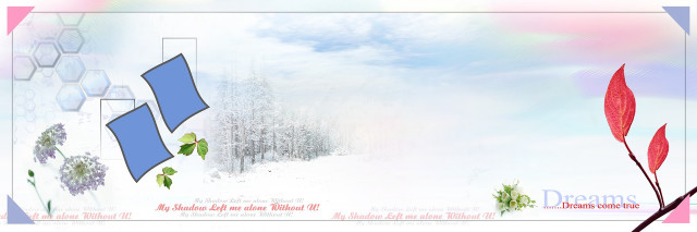 Snowy landscape red leaf blue free wallpaper for desktop - medium preview image