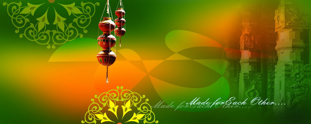 Colorful background hanging ornaments green free wallpaper for desktop - medium preview image