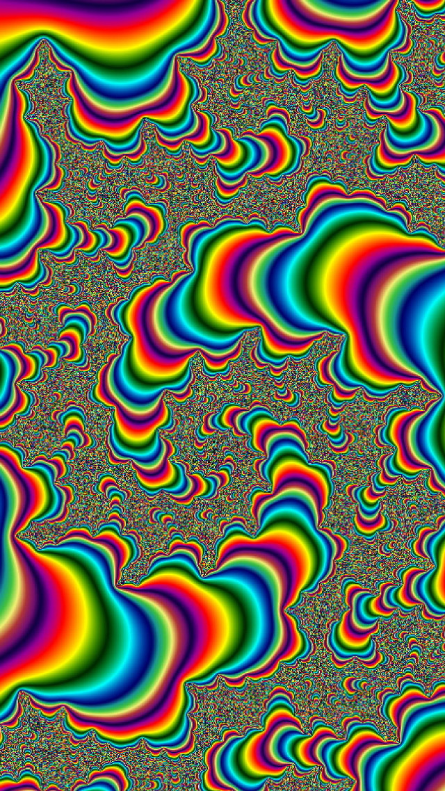 Colorful psychedelic wave pattern background free wallpaper for mobile - medium preview image
