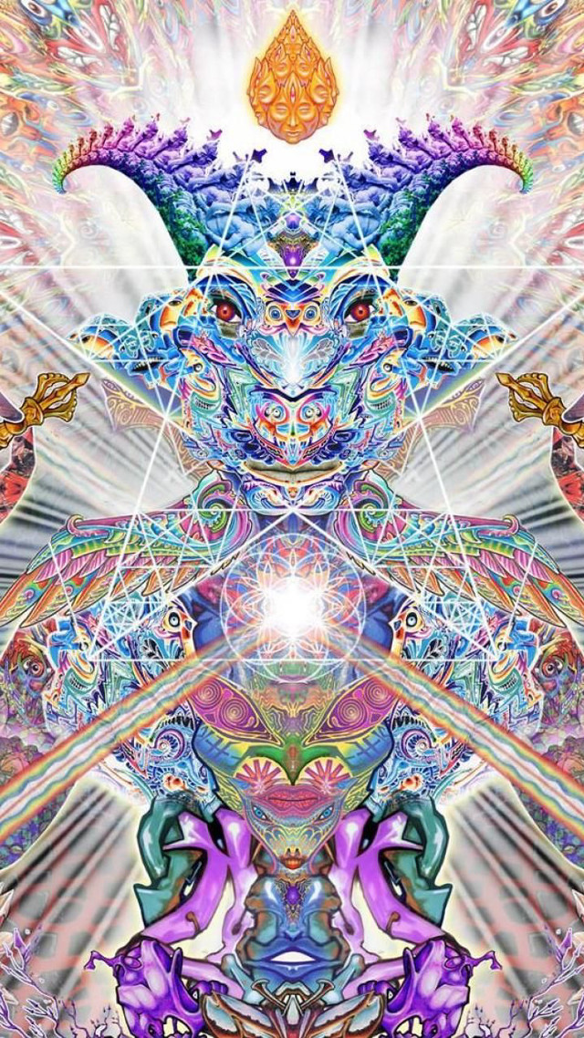 Colorful abstract artwork large star free wallpaper for mobile - medium preview image