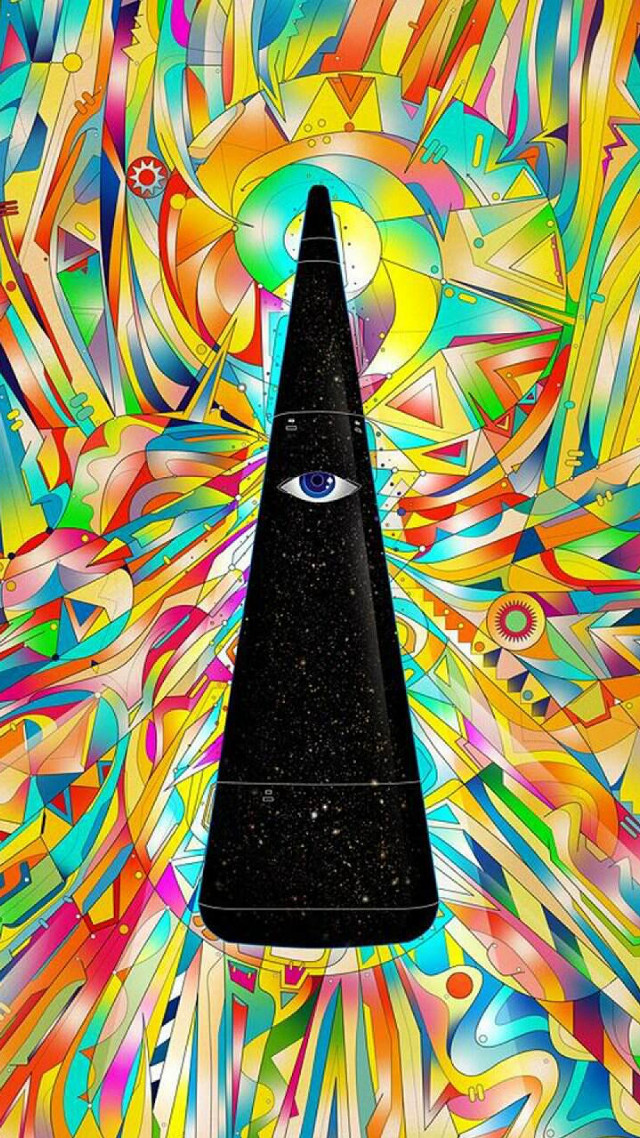 Psychedelic pyramid eye center image free wallpaper for mobile - medium preview image