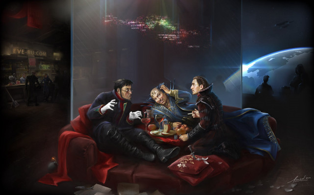 Group dinner wine earth view free wallpaper for desktop - medium preview image