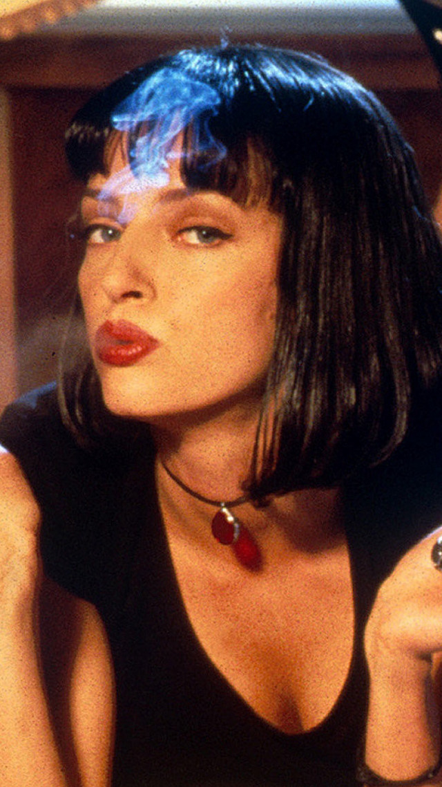 Woman smoking cigarette black top free wallpaper for mobile - medium preview image