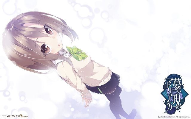 Girl green bowtie school uniform free wallpaper for desktop - medium preview image