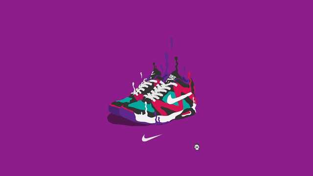 Sneakers purple background white nike free wallpaper for desktop - medium preview image