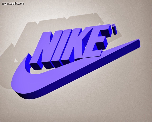 Nike logo 3d shadow effect free wallpaper for desktop - medium preview image