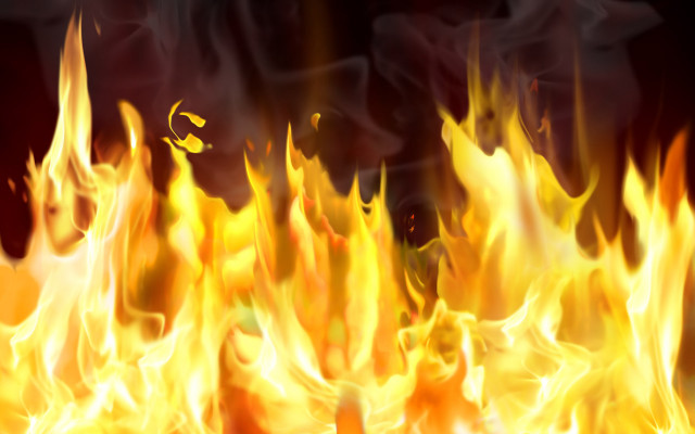 Fire yellow red flames black free wallpaper for desktop - medium preview image