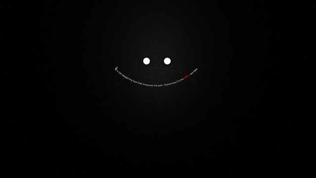 Black background smiley face drawn free wallpaper for desktop - medium preview image