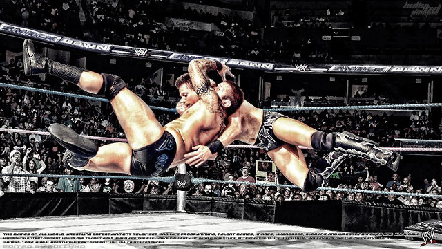 Wrestling men ring crowd watching free wallpaper for desktop - medium preview image